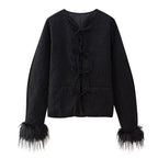 Damen modische Jacke mit einzigartigen Ärmeln R&B