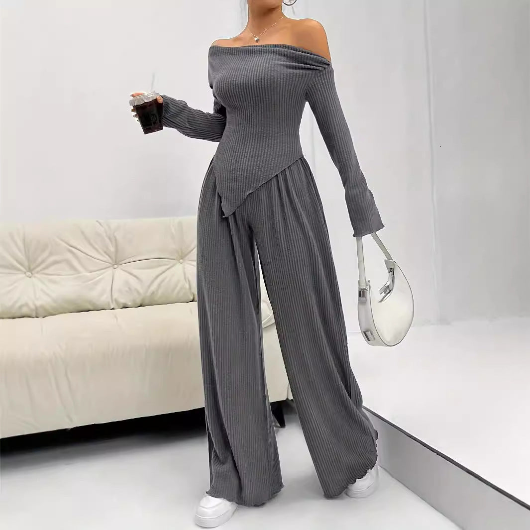 Damen trendiger Jumpsuit mit Off-Shoulder-Design R&B