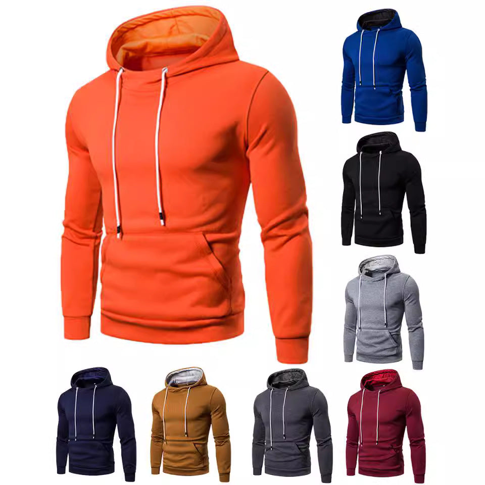 Herren Sportlicher Kapuzenpullover aus weichgewR&Btem Material mit praktischer Kängurutasche R&B
