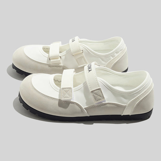 Damen Komfortable Ballerinas mit verstellbarem Riemen und rutschfester Sohle R&B