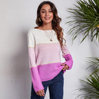 Damen Pullover mit geometrischem Strukturdesign und weitem Schnitt R&B