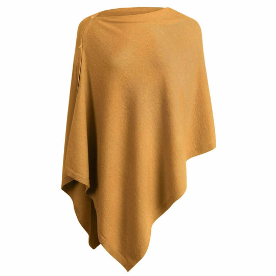Damen vielseitiger Poncho aus hochwertiger Materialmischung R&B
