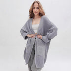 Damen Grobstrickcardigan mit großzügigen Taschen und lässigem Schnitt R&B