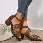 Damen Elegante Sandalen mit glamourösem Strassdetail und modischem Riemendesign R&B