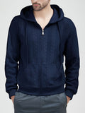 Herren Strickjacke mit Kapuze R&B