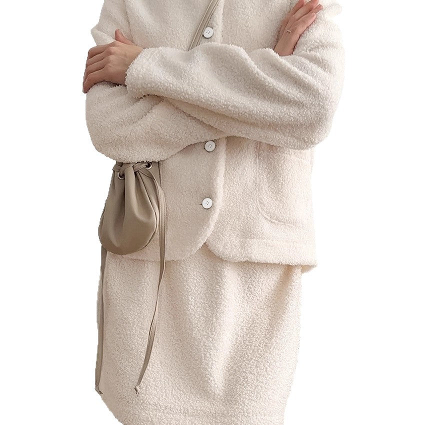 Damen Kuschelige Sweaterkleid R&B