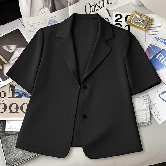 Damen Kurzärmelige Blazerjacke aus leichtem Material R&B