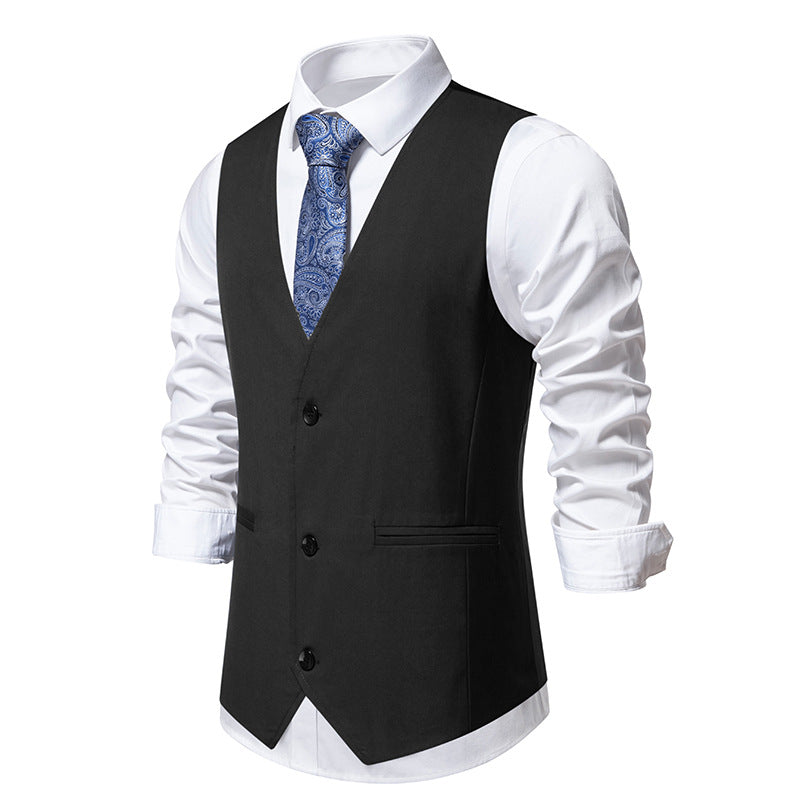 Herren elegante Anzugweste mit modernem Schnitt und praktischen Taschen R&B