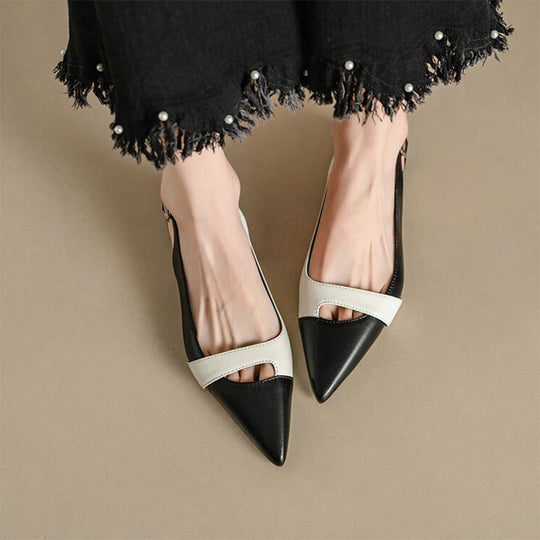 Damen Slingback-Pumps mit spitzem Zehendesign und eleganter Riemchenführung R&B