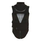 Damen Sportliches Tanktop mit innovativem hochgeschlossenem Design und verstellbaren Riemen R&B