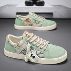Damen modische Canvas Sneakers mit einzigartigem grafischem Design