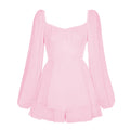 Damen Romantisches Minikleid mit Puffärmeln und verspieltem Schnitt