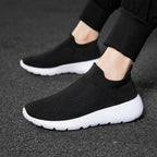Damen Sneakers mit elastischem Strick-Obermaterial und rutschfester Sohle
