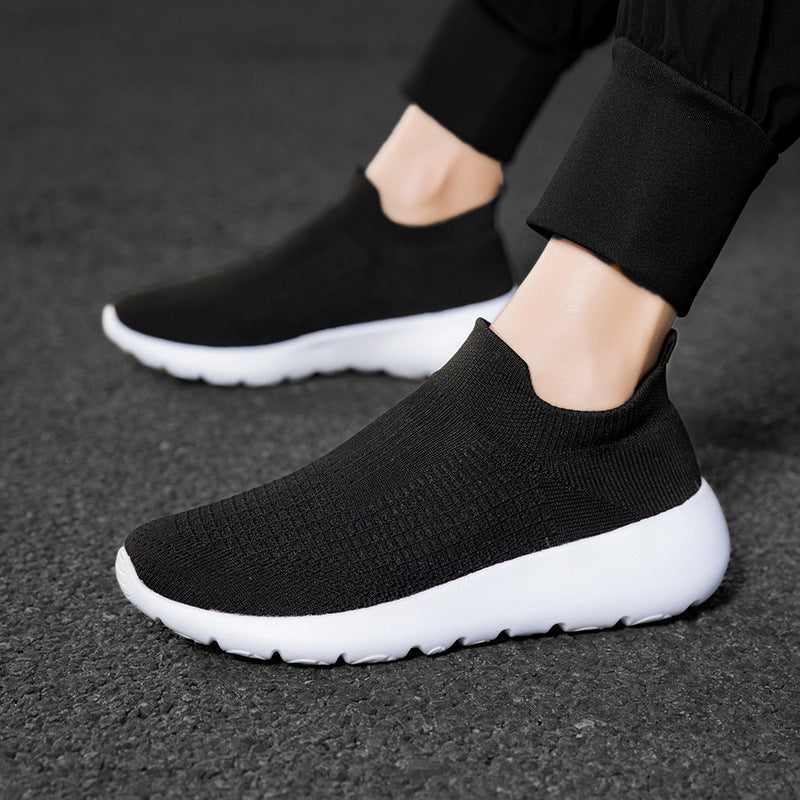 Damen Sneakers mit elastischem Strick-Obermaterial und rutschfester Sohle