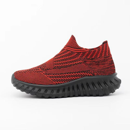 Damen Modische Strick-Sneaker mit rutschfester Sohle R&B