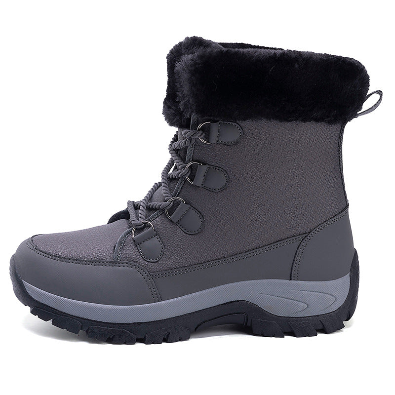 Damen Fleecegefütterte Winter-Boots mit rutschfester Sohle und hohem Knöchelschutz R&B