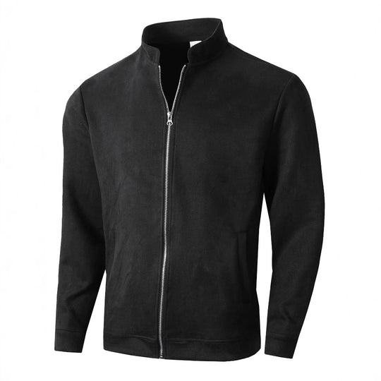 Herren Fleecejacke mit Stehkragen und seitlichen Taschen R&B