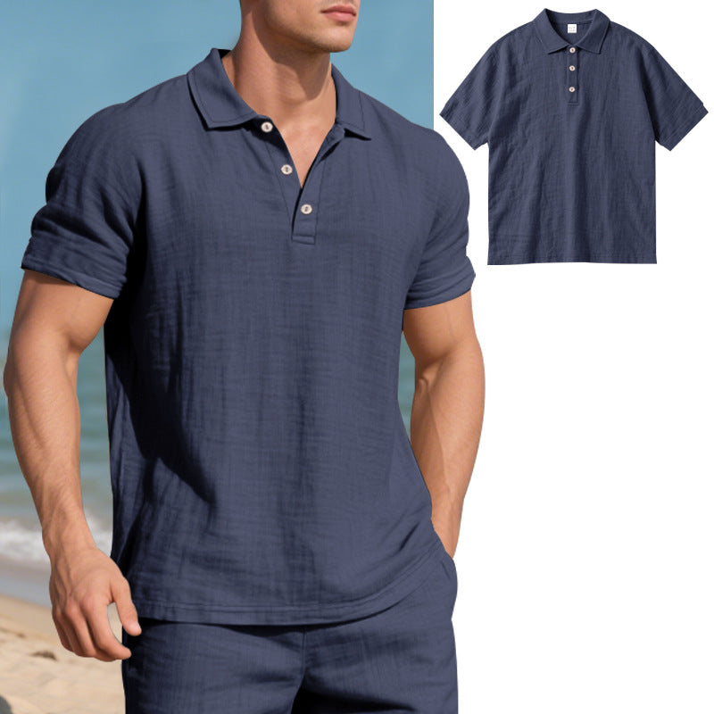 Herren Poloshirt mit atmungsaktiver Struktur und klassischem Kragen R&B