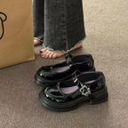 Damen Elegante Ballerinas mit modischer Schnalle