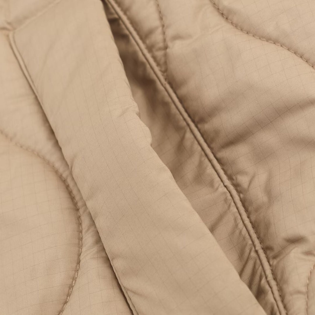 Damen gesteppte Übergangsjacke mit Kapuze und großen Taschen R&B