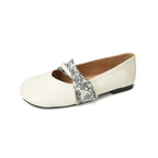 Damen Ballerinas mit floralem Riemen und bequemer Sohle