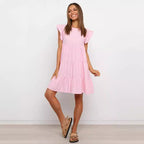 Damen Lässiges Kleid mit Rüschendetails und taillierter Silhouette R&B