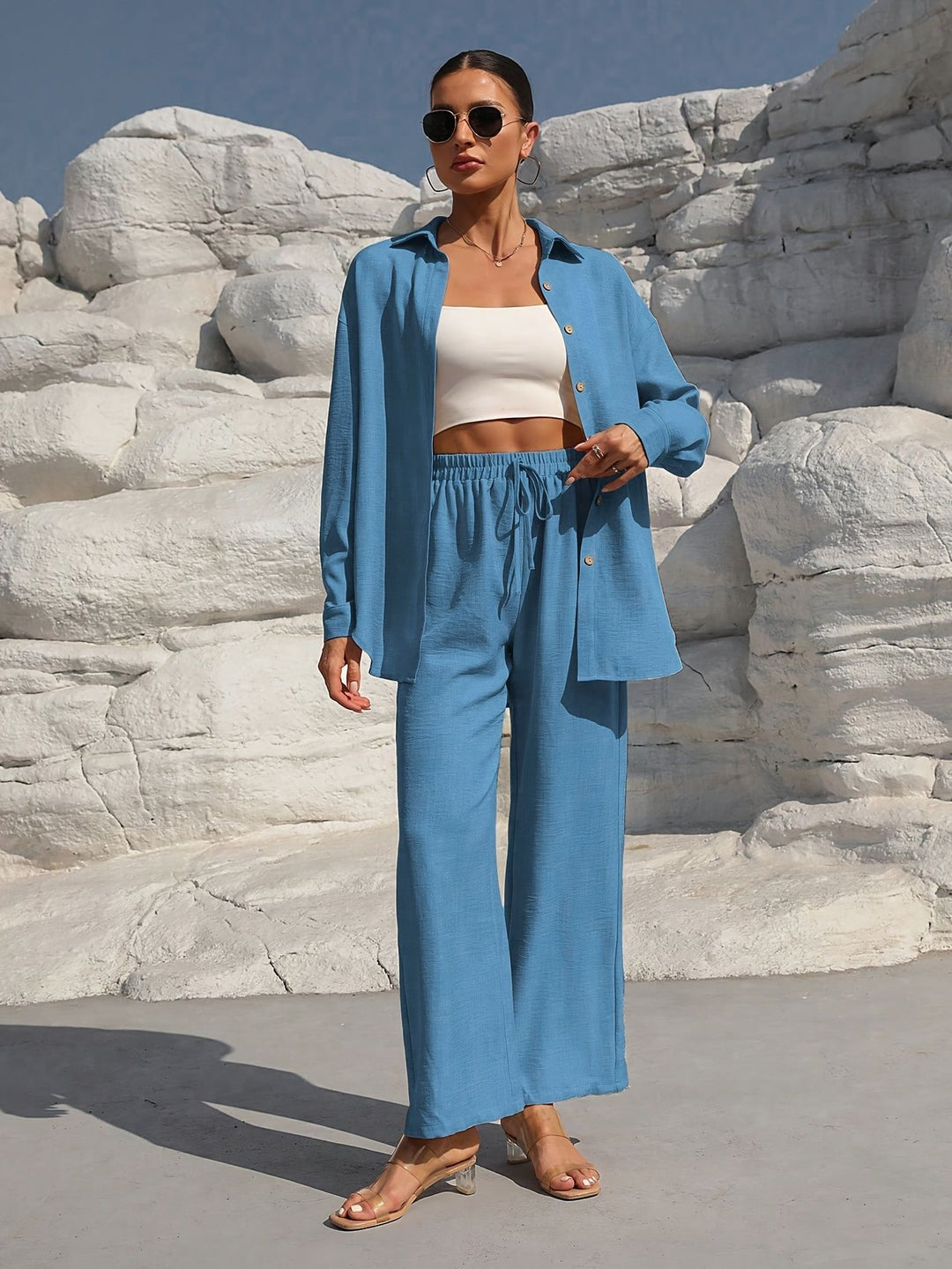 Damen Elegantes Zweiteiliges Set mit entspannter Passform R&B