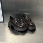 Damen Chunky Loafers mit dekorativem Schnallenverschluss R&B