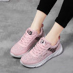 Damen Sportliche Sneaker mit trendigem Leopardenmuster und dämpfender Sohle