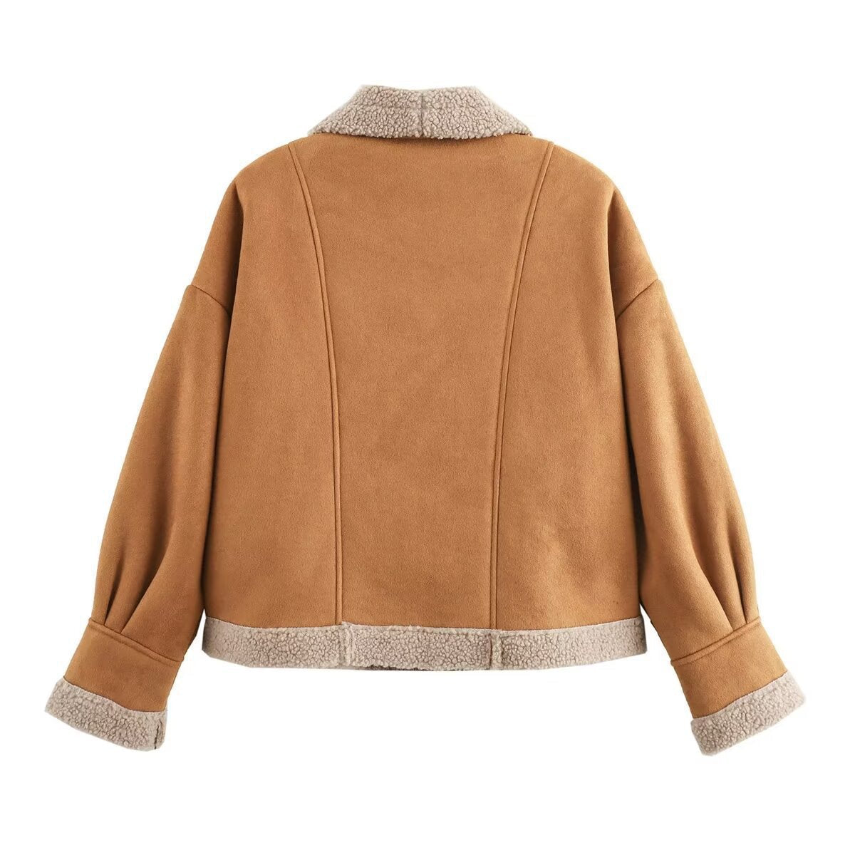 Damen Kuschelige Teddyjacke mit weitem Schnitt und eleganten Knopfdetails R&B