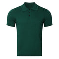 Herren nan schmal geschnittenes geripptes Poloshirt aus Feinstrick mit Kurzarm und Polokragen R&B