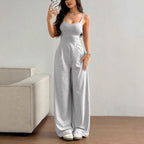 Damen Eleganter Jumpsuit mit weitgeschnittenen Beinen und schmeichelndem Oberteil R&B