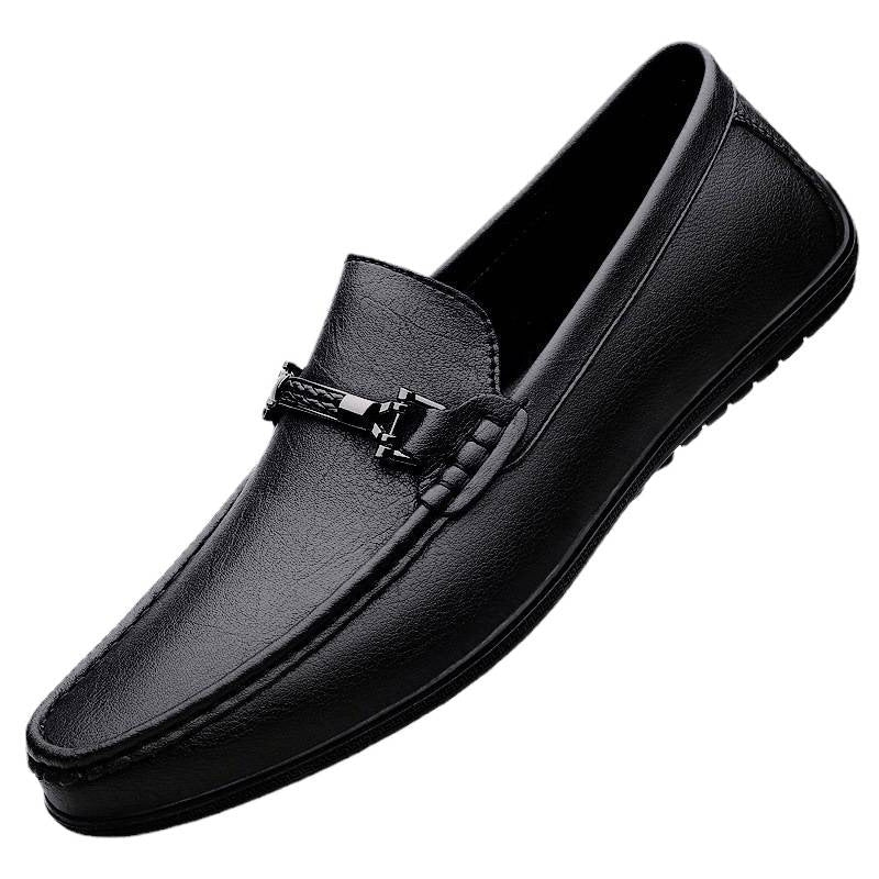 Damen Elegante Mokassins aus hochwertigem Leder mit modischem Schnallenverschluss R&B