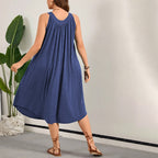 Damen lässiges A-Linien-Kleid mit großzügigem Schnitt und atmungsaktivem Material R&B