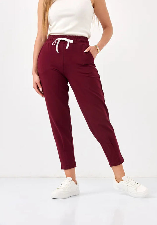 Damen Elegante Jogginghose mit Kordelzug und schmalem Schnitt R&B
