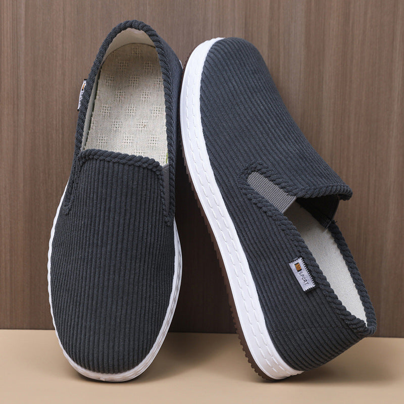 Damen Bequeme Samt-Slipper mit elastischem Einstieg und rutschfester Sohle R&B