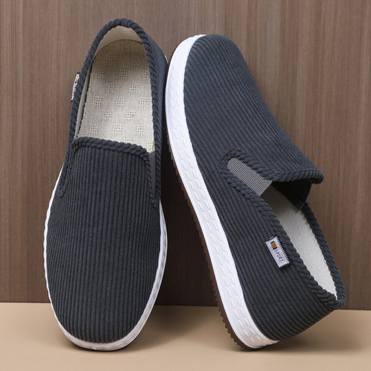 Damen Bequeme Samt-Slipper mit elastischem Einstieg und rutschfester Sohle R&B