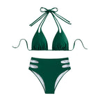 Damen Hochgeschnittener Bikini mit modischen Cut-Outs