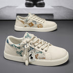 Damen modische Canvas Sneakers mit einzigartigem grafischem Design