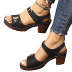 Damen Elegante und bequeme Sandalen mit Blockabsatz R&B