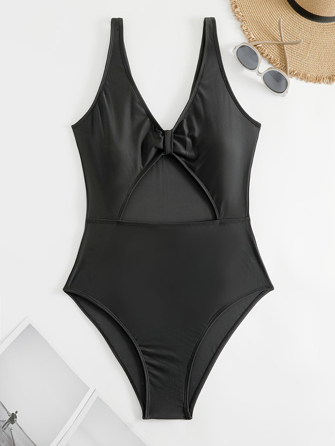 Damen Einteiliger Badeanzug mit modischem Cut-Out-Design R&B