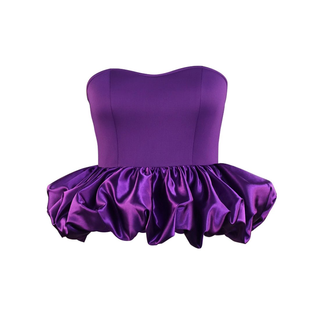 Damen Trendy Bustier mit Rüschenabschluss R&B