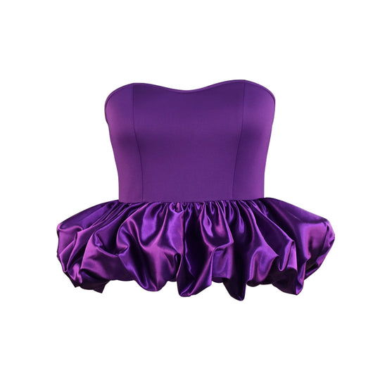 Damen Trendy Bustier mit Rüschenabschluss R&B