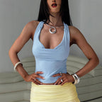 Damen Racerback Top mit tiefem V-Ausschnitt und elegantem Halterdesign R&B