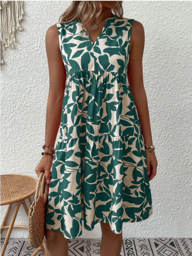 Damen Blumenkleid im lässigen A-Linien-Design R&B