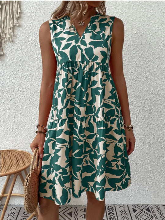 Damen Blumenkleid im lässigen A-Linien-Design R&B