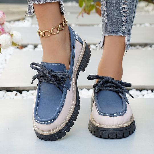 Damen Sneakers mit robustem Profil und dekorativen Schnürsenkeln R&B