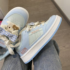 Damen Modische Sneakers mit verspieltem Tiermotiv und bunten Applikationen