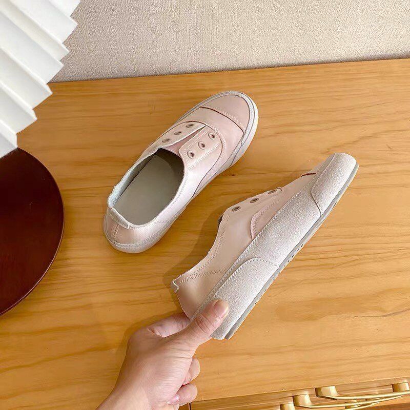 Damen trendige Slip-On Sneakers mit metallic-finish R&B