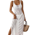 Damen luftiges Häkel-Midi-Kleid R&B